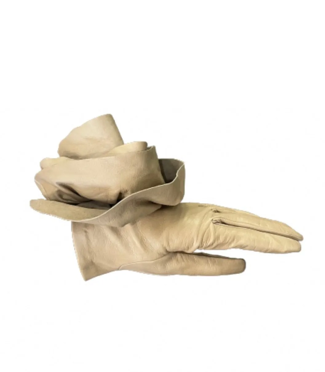 Peony Rose - Women's Silk Lined Leather Gloves