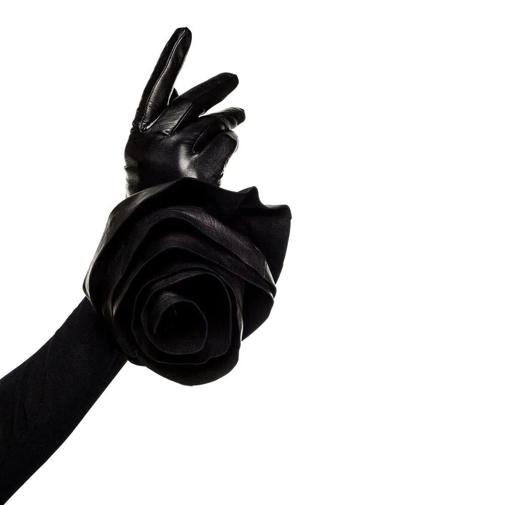 Peony Rose - Women's Silk Lined Leather Gloves