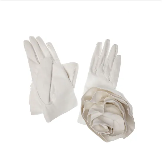 Peony Rose - Women's Silk Lined Leather Gloves