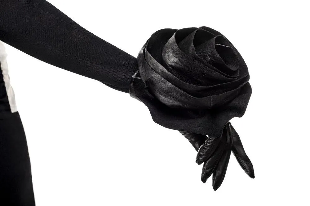 Peony Rose - Women's Silk Lined Leather Gloves