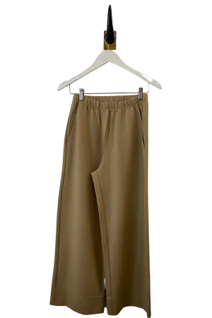 Peter O. Mahler Camel Wide Leg Cropped Pants