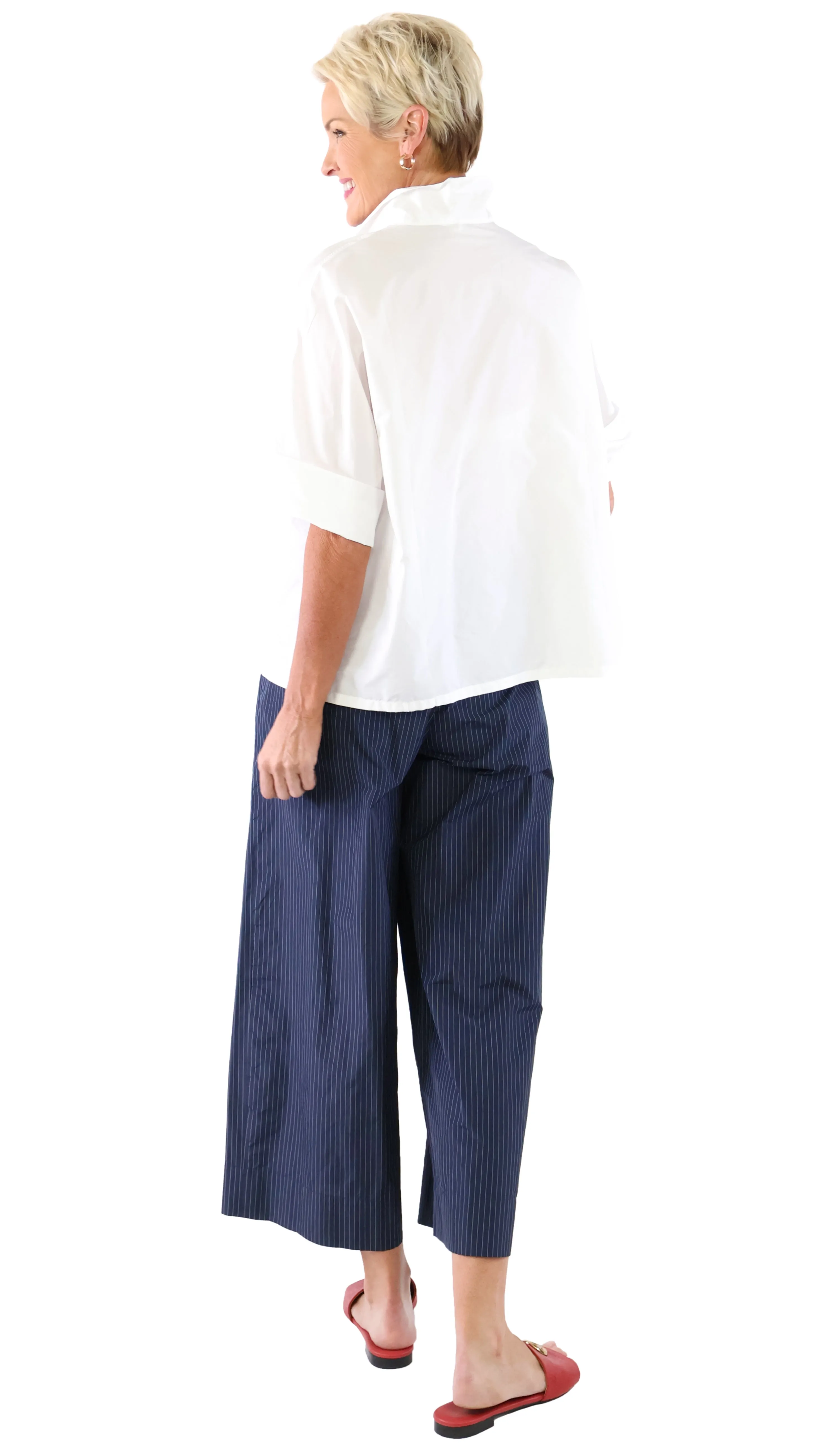 Pinstripe Pants - Navy