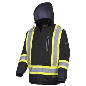 Pioneer V1210170 Hi-Viz Heated Insulated Black Safety Jackets. Each