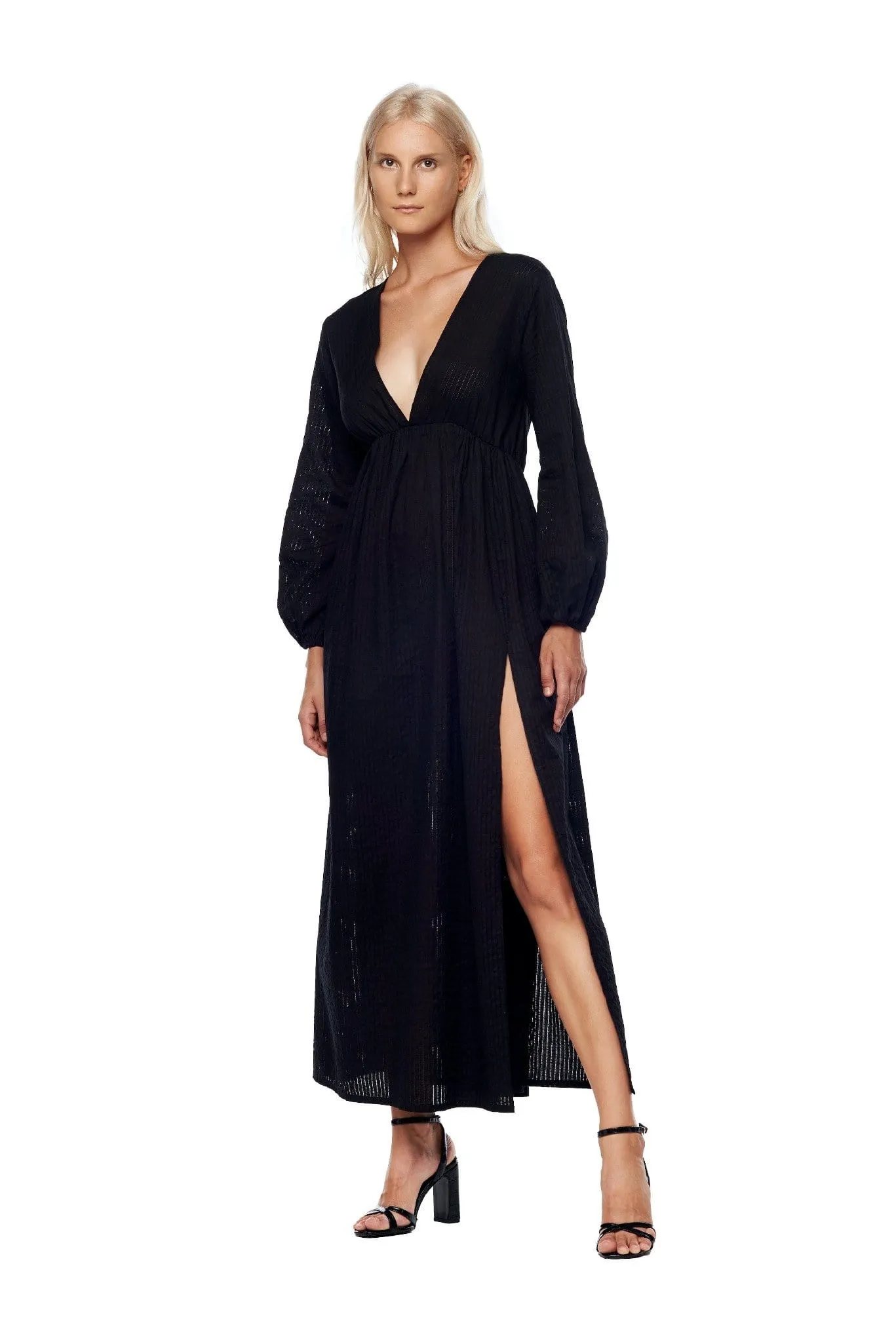 POET MAXI DRESS IN BLACK