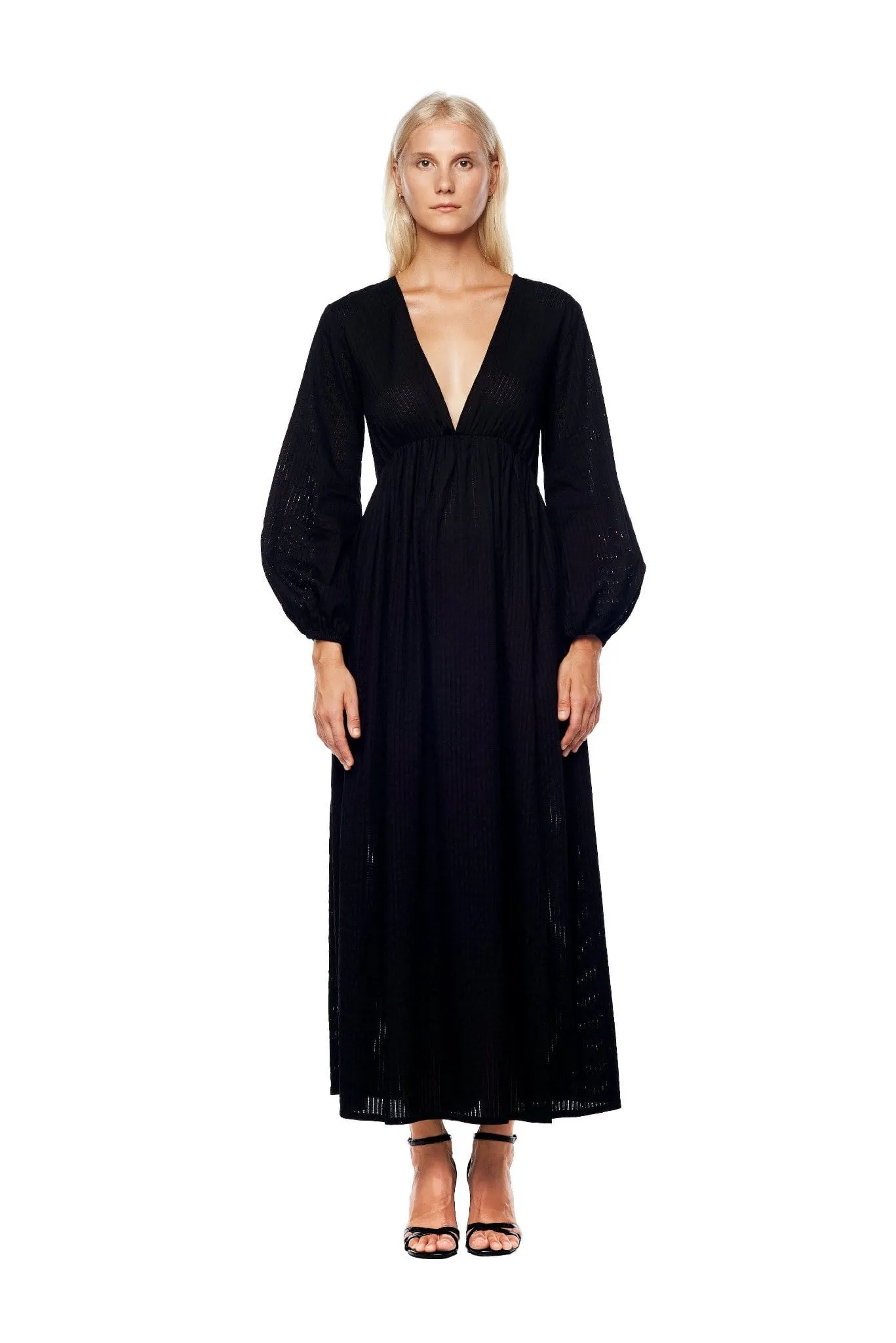 POET MAXI DRESS IN BLACK