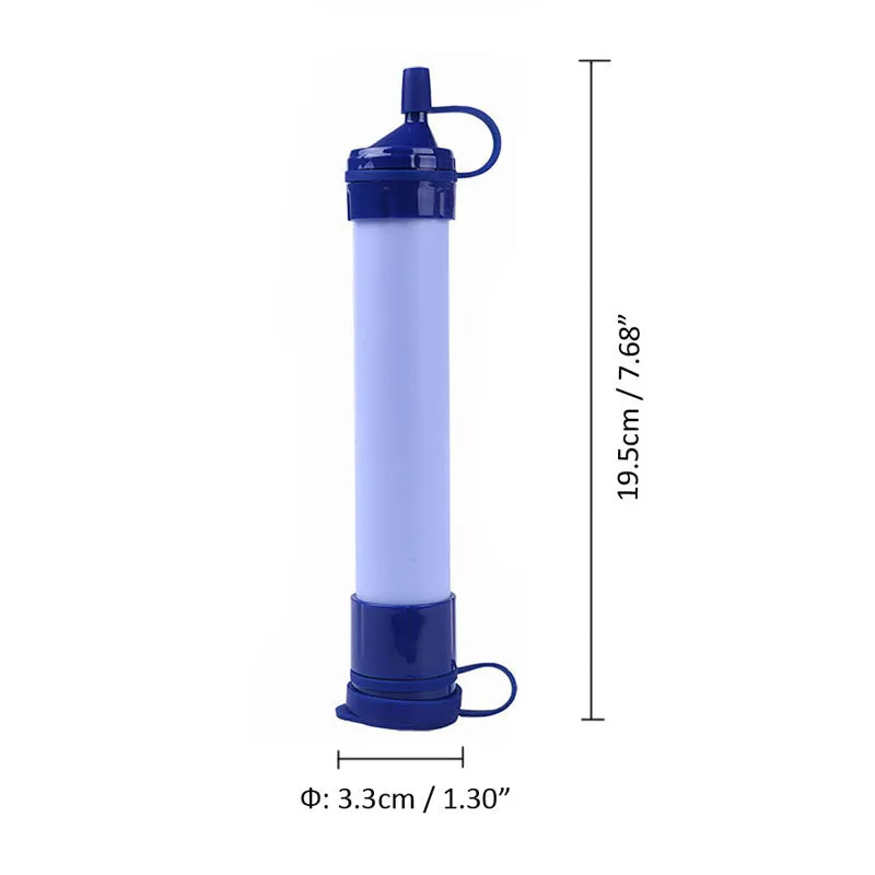 Portable Personal Water Filter Purifier Straw For Camping and Emergency