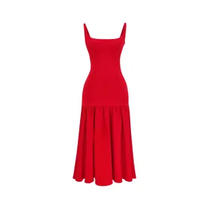 Pre Order: Vintage Sleeveless Ruffle Bodycon Dress