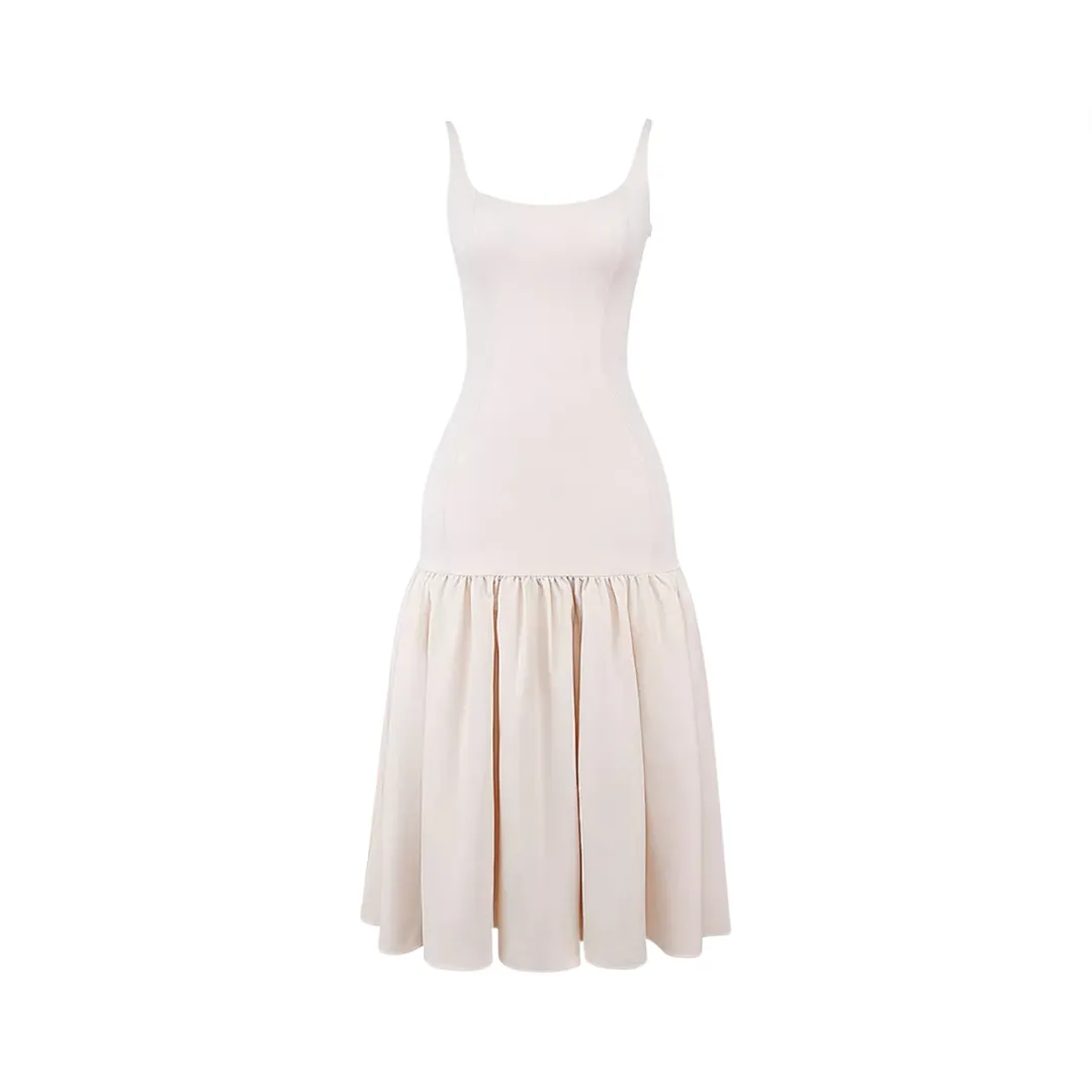 Pre Order: Vintage Sleeveless Ruffle Bodycon Dress