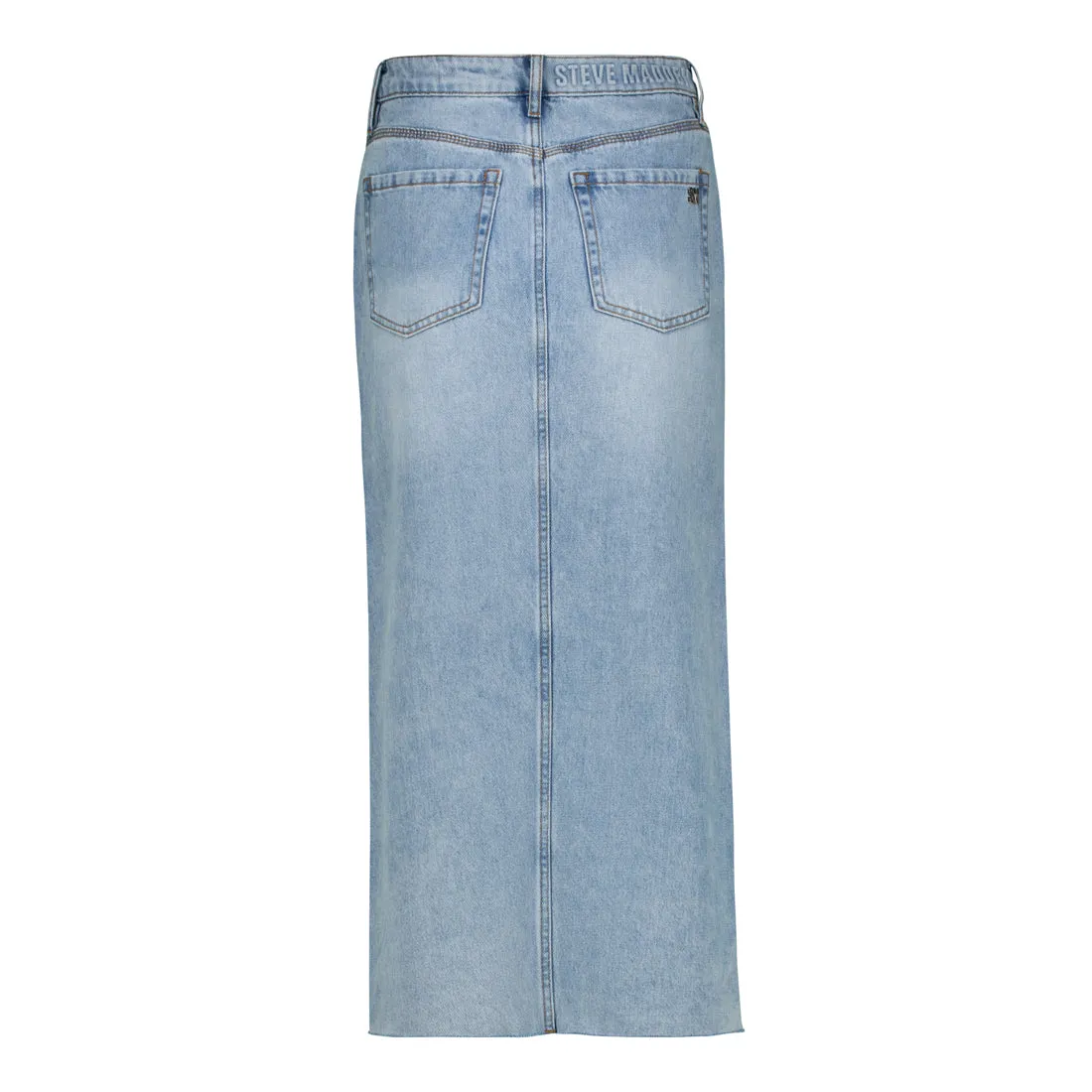 SARAH DENIM MAXI MID WASH SKIRT