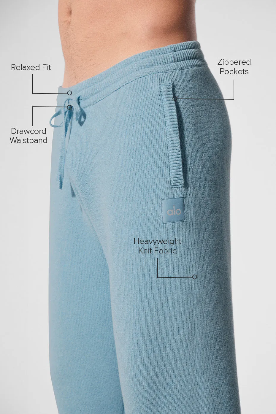 Scholar Straight Leg Sweatpant - Celestial Blue Heather