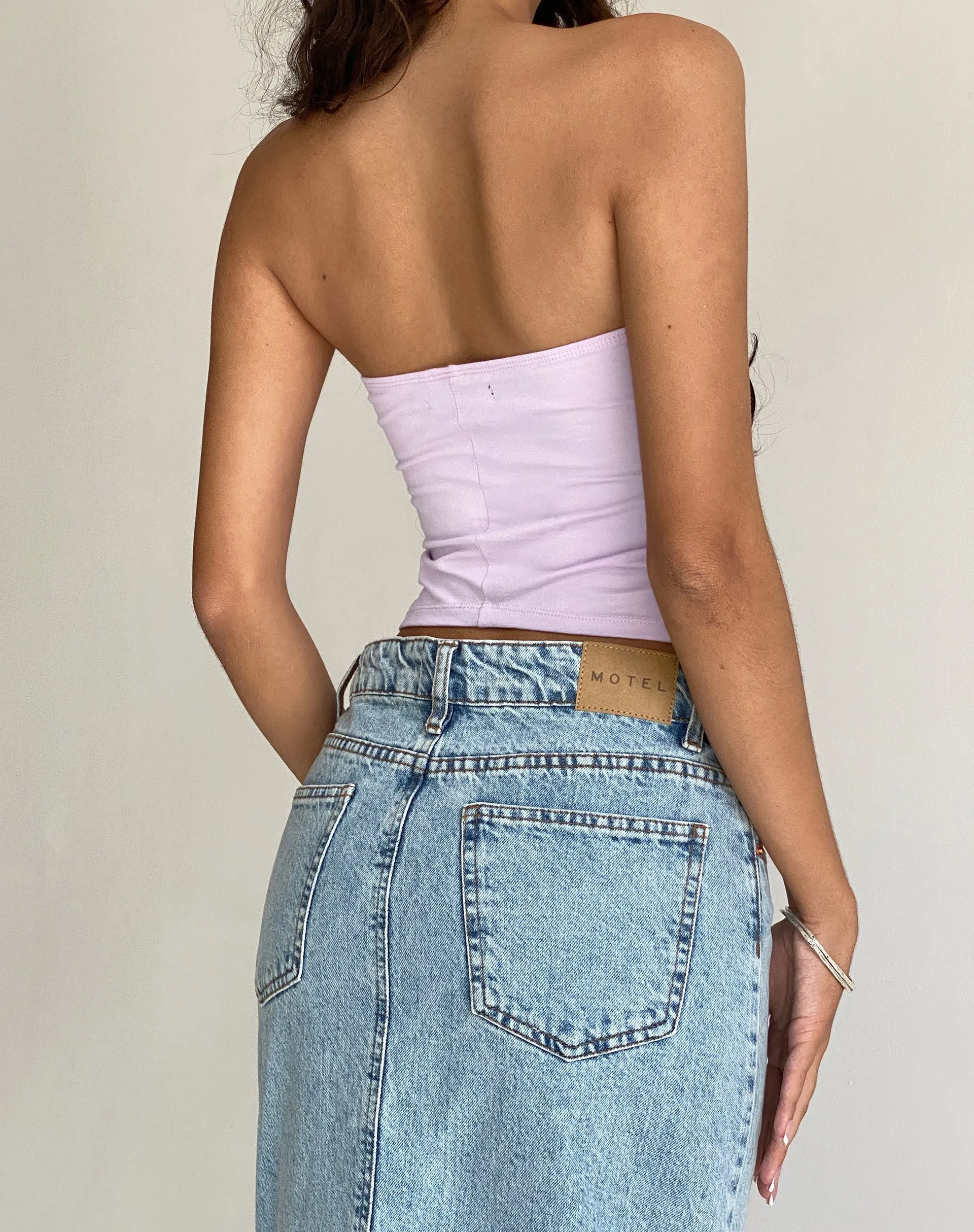 Shae Bandeau Top in Soft Lilac