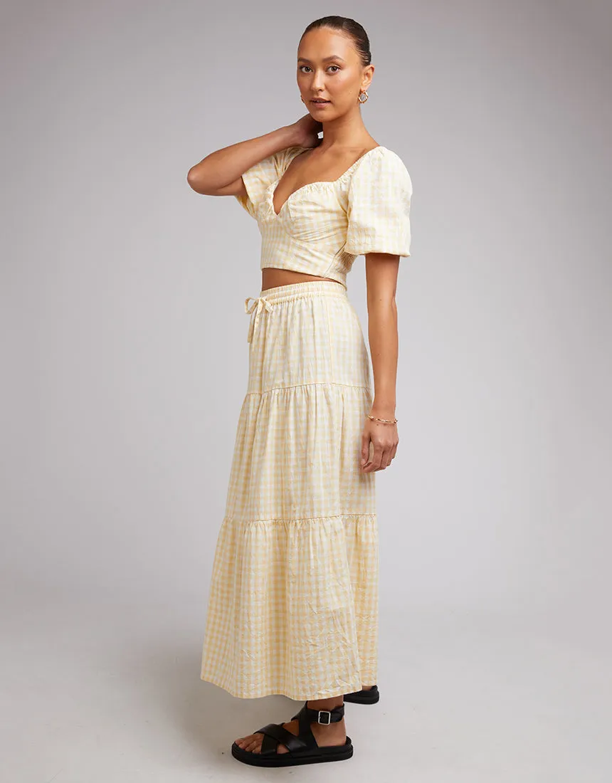 Silent Theory Bailey Maxi Skirt Lemon