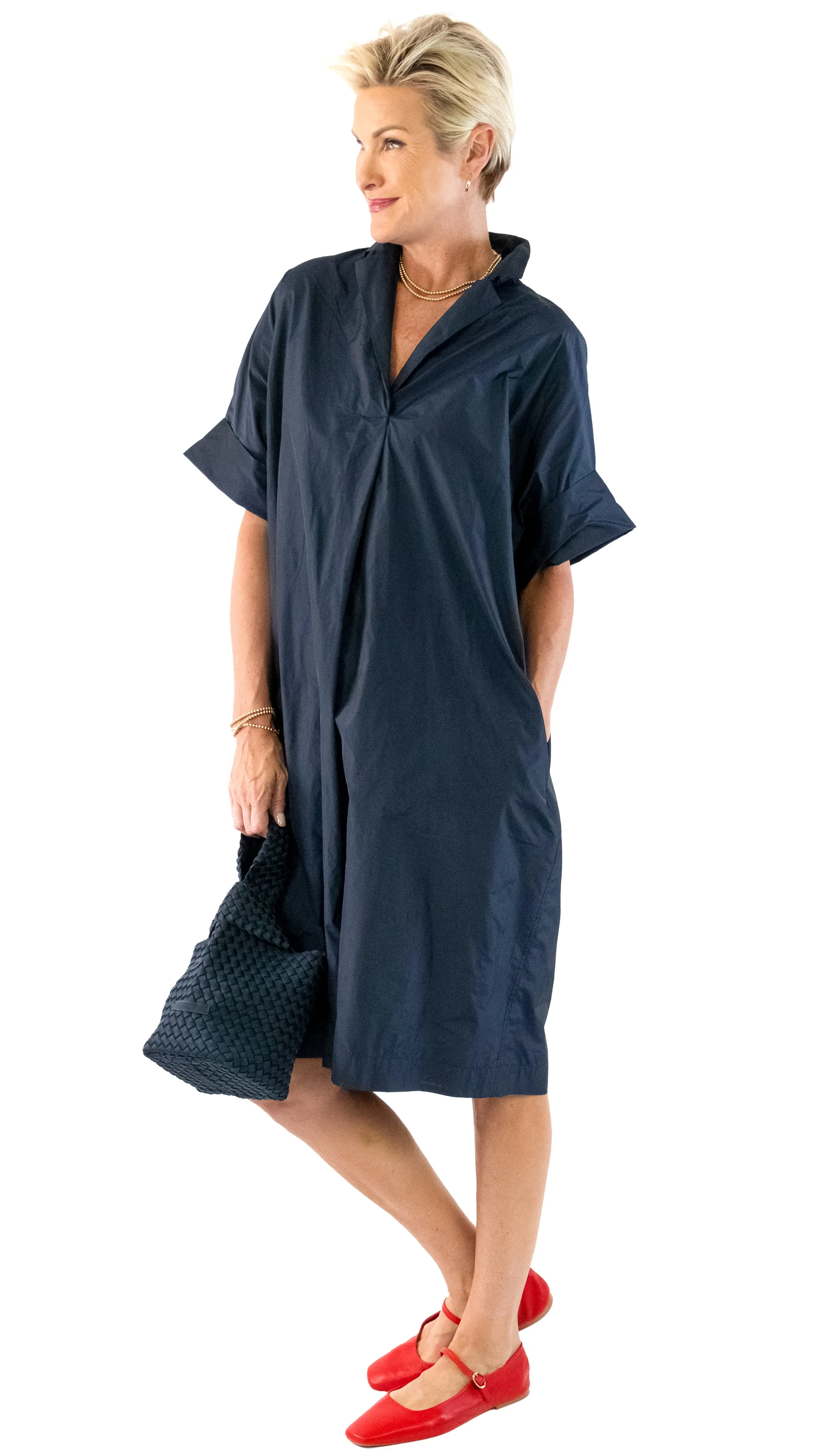 Sporty Crash Dress - Navy