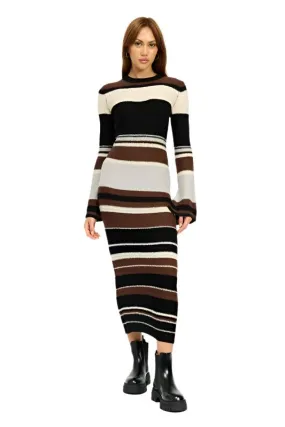 TEEK - BRIAN MULTI STRIPE BODYCON DRESS