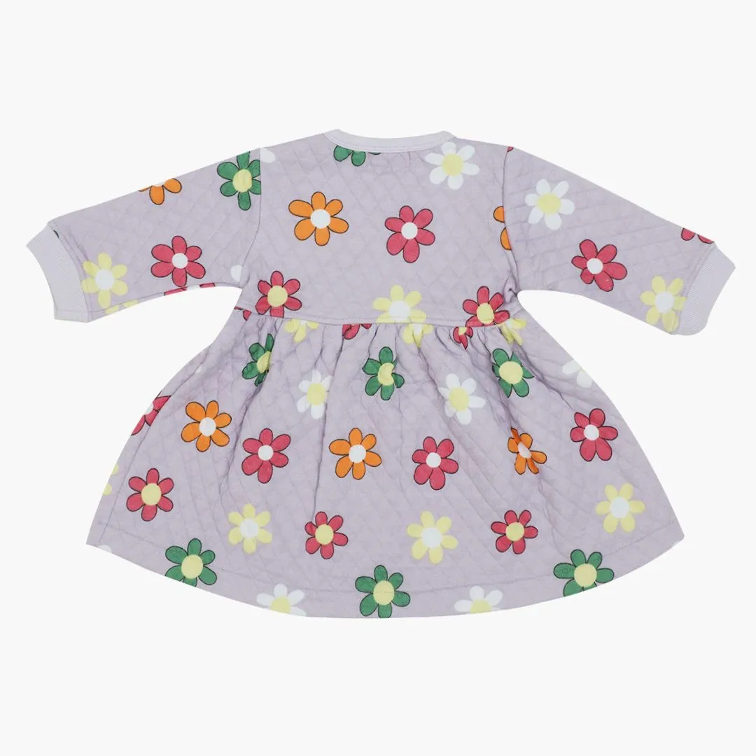 Tiny Tails - Quilted Full sleeve Frock and pants for girls