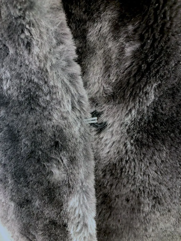 Vintage Smoke Grey Mouton Fur Coat