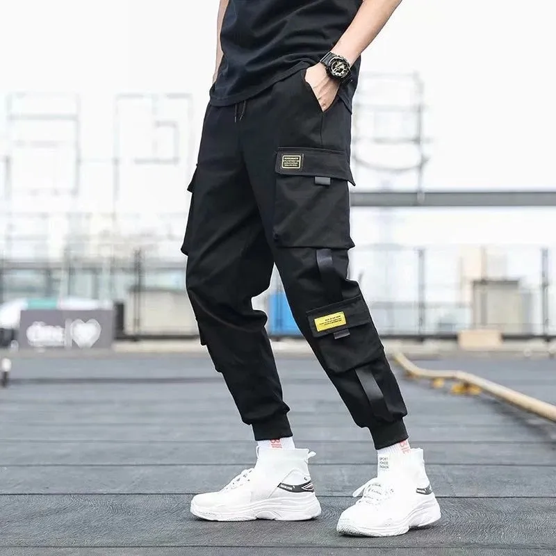 Wenkouban Mens Vintage Hip Hop Style Baggy Jeans Hip Hop Cargo Pants Men Streetwear Cotton Joggers Fashion Sweatpants Male Casual Harem Trousers Summer Harajuku Pants Men Women