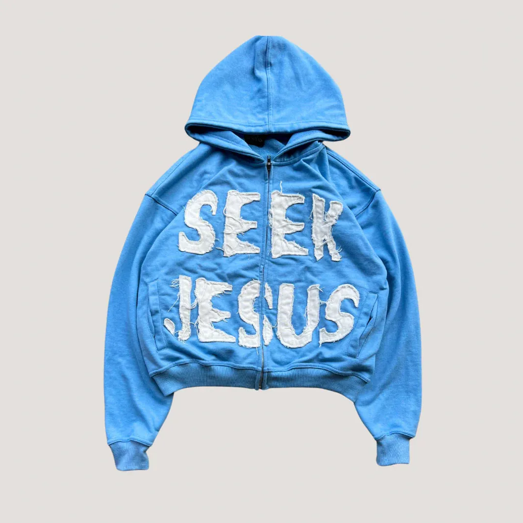 Wenkouban Thanksgiving Jesus bless you Patchwork Pattern Long Sleeve Pullover Hoodie Y2k Personality Trendy Street Wear men's and Women's