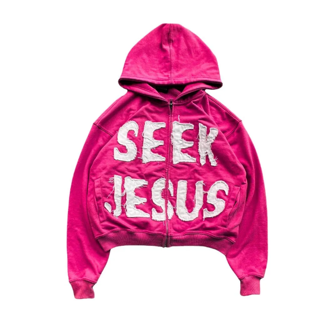 Wenkouban Thanksgiving Jesus bless you Patchwork Pattern Long Sleeve Pullover Hoodie Y2k Personality Trendy Street Wear men's and Women's