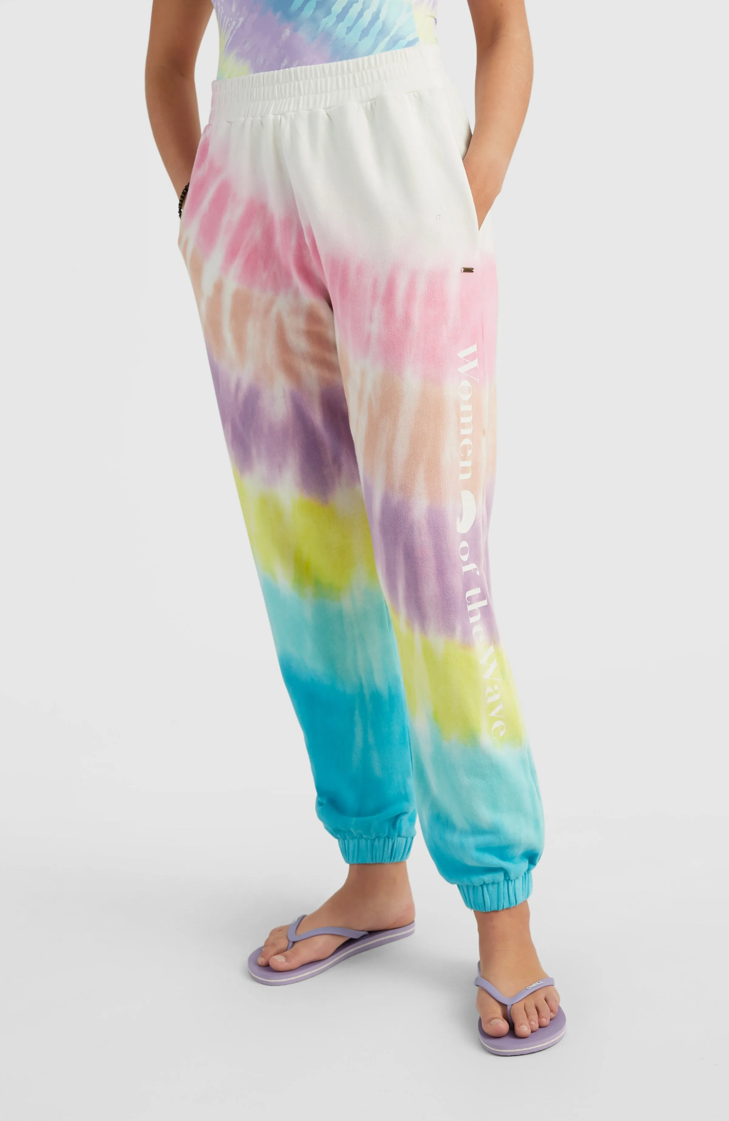 Women Of The Wave High-Waist Pants | Blue Tie Dye