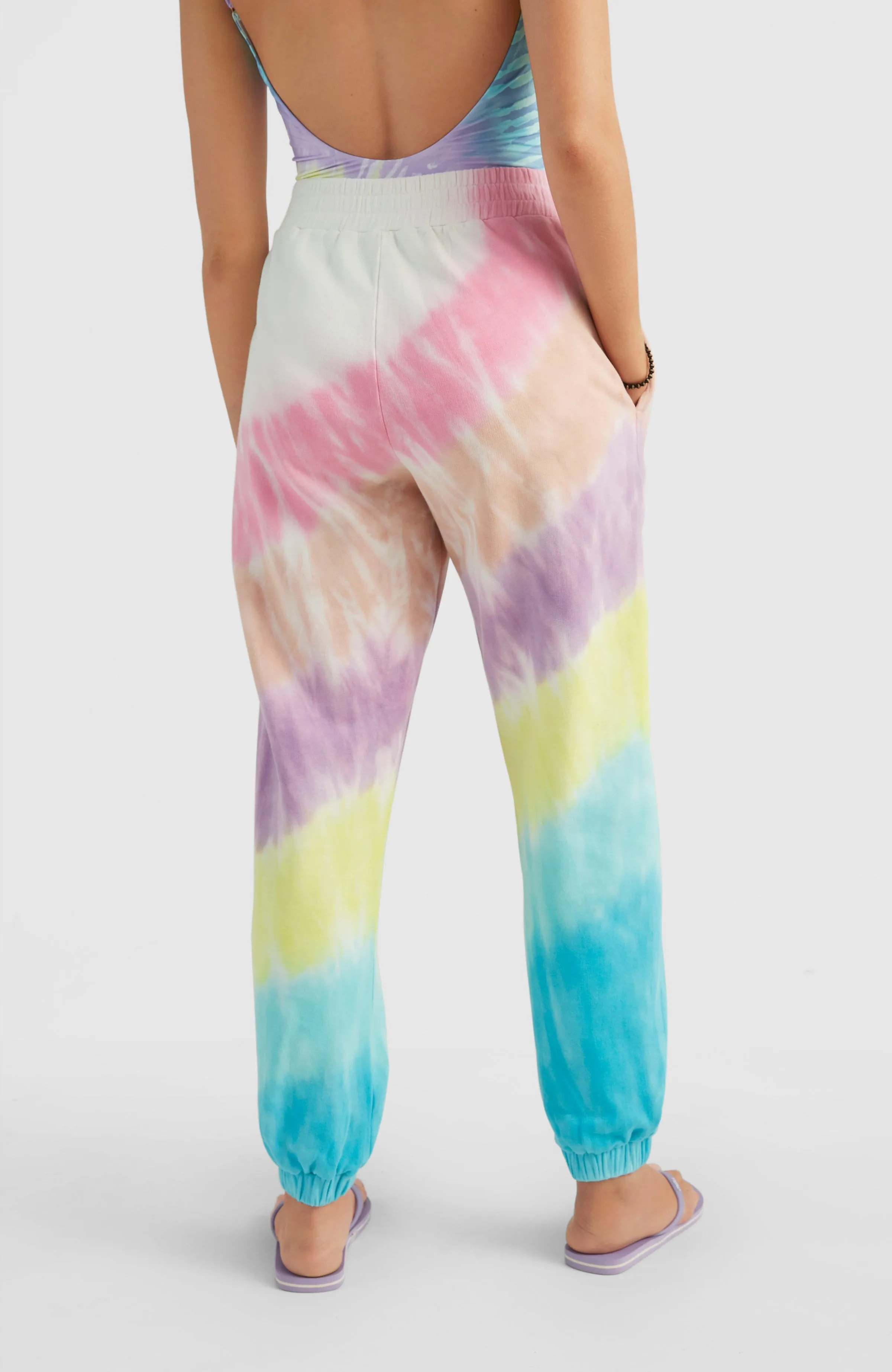 Women Of The Wave High-Waist Pants | Blue Tie Dye