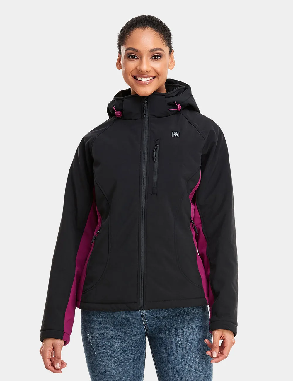 Women's Classic Heated Jacket (Black&Purple)