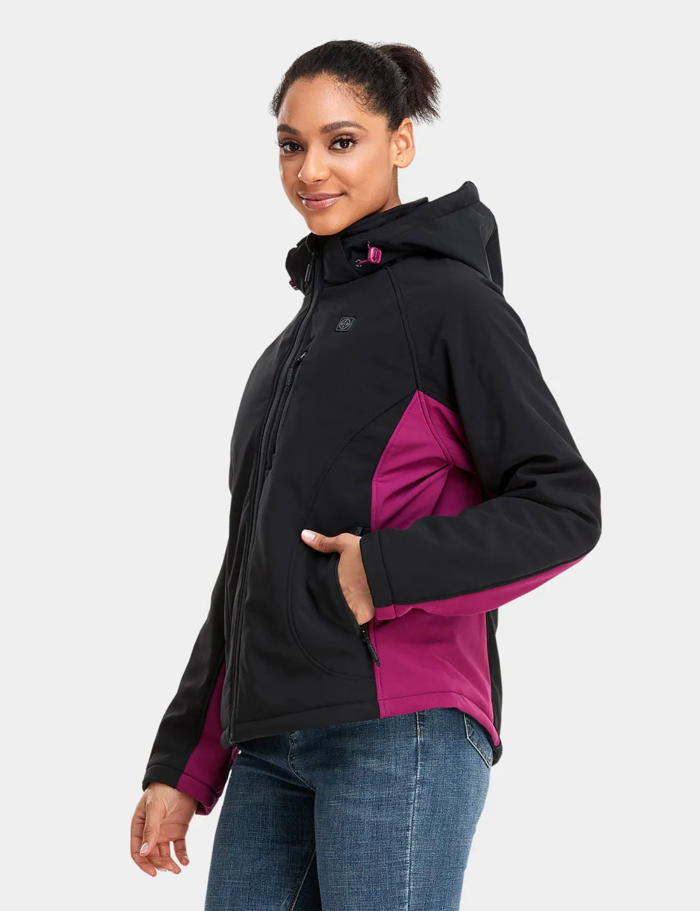 Women's Classic Heated Jacket (Black&Purple)