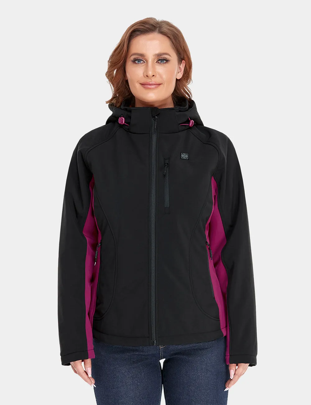 Women's Classic Heated Jacket (Black&Purple)