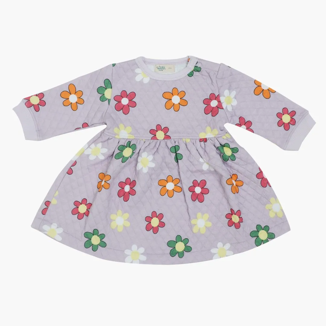 Zoom Zoom - Quilted Full sleeve Frock and pants for girls